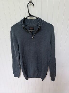 (036)Allen Edmonds Men’s M 100% Extra Fine Merino Wool Quarter Zip Sweater NWT